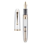 Jinhao 9019 Fountain Pen Dadao Clear Gold Trim  8 Medium Nib Converter