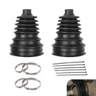 2 Pcs Car Cv Axle Boots  Rubber Flexible Joint Boot Dust Cover With Fixed
