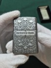 Zippo Case Memento Mori Skull   Raven Engraving