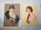 Lot Of 8 Victorian Antique Vintage Best Girls Pictures Gene Tressler Cards Women
