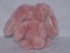 Berrie   Co Russ Plus Plush Pink Bunny Rabbit W  Ribbon Bow 8  Shaggy Fur