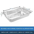 Durable   Disposable Full Size Deep Aluminum Foil Roasting   Steam Deep Pans