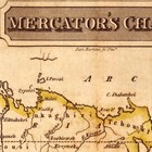 Elegant World Map Mercator s Chart Atlas Print Circa 1822 - 24  High X 36  Wide