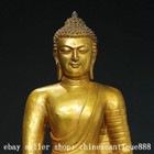 10 6  Old Tibet Tibetan Buddhism Bronze Gilt Sakyamuni Amitabha Buddha Statue
