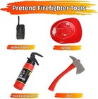 7-pcs Firefighter Costume For Kids-fireman Toddler Dress Up Set Pretend Play