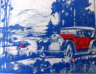Vintage 1925 Socony New York Road Map Gas Station Pump Motor Oil Nice