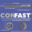 3 8  X 3-3 4  Stainless Steel Wedge Anchor  10 Per Box 