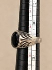 Rare Ancient Silver Color Beautiful Roman Warrior Ring Black Stone Stunning
