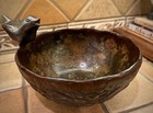 Jan Barboglio Josephina Iron Fruit Bowl With Bird