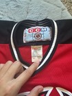 Vintage Ccm New Jersey Devils Nhl Hockey Jersey Size L Red