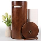 Toilet Paper Stand With 3-roll Tissue Holder   bamboo Toilet Paper Holder With Lid