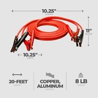 Master Mechanic 20 Feet 4 Gauge Booster Cable For Roadside Emergency Needs  Red