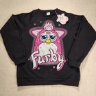 Cakeworthy X Furby 90s Airbrush Sweatshirt Crewneck Pullover Black Unisex Size M