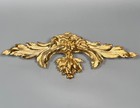Antique French Gilded Bronze Furniture Pediment Decoration Lion   s Head Leaves