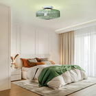 -modern Green Ceiling Light Fixture Vintage Glass Flush Mount Ceiling Light Farm