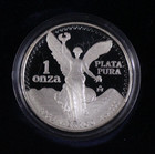 1986 Mexico Proof Libertad 1oz  999 Fine Silver W  Box   Coa  d 