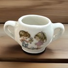 Vintage Porcelain Childrens Toy Tea Set Dishes 5pc Boy Giving Girl Flowers Andy 