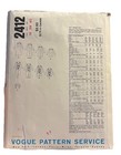 Vtg Vogue Basic Design 2412 Misses Coat Sewing Pattern Size 16 Uncut