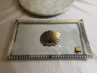 Georges Briard Hand Painted Vintage Mid-century Clear Serving Dish Original Box