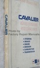 1982 Chevy Cavalier Shop Repair Service Manual Engine Transmission Supplement