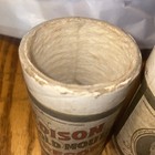 Vintage  empty  Lot Of 2 Antique Edison Gold Moulded Cylinder Cases Only 1907