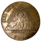 1790 Conder Halfpenny Token Middlesex London Prince Of Wales Elected Extra Fine