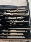Antique Tamaya   Co  Drafting Set Measurement Tool Kit W  Wooden Case - Vintage