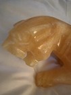 Hand Carved Onyx Panther Figurine 11    Vintage Stone Cat Sculpture Decor
