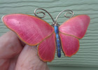 Marius Hammer Norwegian Butterfly Extra Large Stg Silver Enamel Brooch Norway
