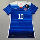 Nike Uswnt Carli Lloyd 10 Soccer Jersey Womens L 2015 Away Blue Gradient Nwt
