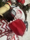 Burlap Christmas Wreath Decor-don   t Stop Believing Door Wreath Black Red 18    New