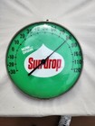 Original Sundrop Soda Cola 12  Dial Thermometer Sign Glass Cover Works   Antique