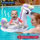 Umbresen Baby Swimming Float  Inflatable Swim Ring Cute Floaties With Seat And H
