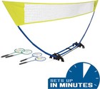 Badminton Set With 5ft Net  4 Rackets  2 Shuttlecocks For Backyard Fun