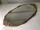 Vintage Matson Ormolu Rose Art Nouveau Vanity Wall Mirror     Vanity Tray 20 l Euc