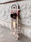 Eastlake Antique Door Knob Back Plate Heavy Cast Brass Bronze Keyhole 6 5 X 2   