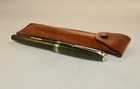 Vintage Conway Stewart 77 Herringbone Fountain Pen - Emerald   Black - Pouched