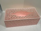 Beautiful Vintage Pink With Clear Top Tissue Box-decorative Table Top Container