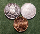 Botswana  Set Of 3 Coins  1984  1998  1  5  10 Thebe  Grade Unc   Free Shipping