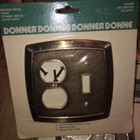 Vintage Donner Antique Brass Combo Switch Outlet Plate Cover 2460ab Lot 3