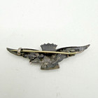 Genuine Ww1 Rnas Royal Naval Air Service Silver Wing Sweetheart Badge 5 3cm