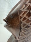 Vintage Large Hand-carved Ironwood Wood Swimming Angel Fish 13    Mcm Nautical