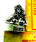 Tits Up Pin Vintage Collectible Old Boobs Breasts Pinback Biker Vest Badge