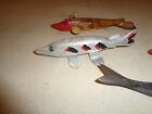 Vintage Ice Spearing Wood Fish Decoys  With Belly Weights