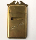 Vtg Rite A Note Brass Message Box Paper Pad Holder W original Pencil Office Core