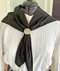 Wild Rag Silk Scarf  Cowboy  Buckaroo  Bandana  Cowgirl  Burgundy-sass  Reenact