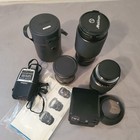 Vintage Camera Lens Lot Konica Hexar Vivitar Makinon 3 Lenses Parts Repair