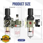 Cnzg Npt 1 4 Air Regulator Gauge Filter Water Separator Compressor Ac2010-02