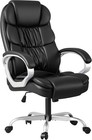 New High Back Office Chair Pu Leather Executive Swivel Desk Chair Black