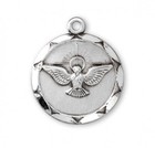 925 Sterling Silver Holy Spirit Pendant Medal Necklace With Chain   Box